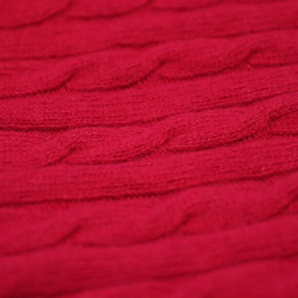 JCPenny Size Petite Extra Large Cable Knit V Neck Fuchsia Sweater - Picture 10 of 11